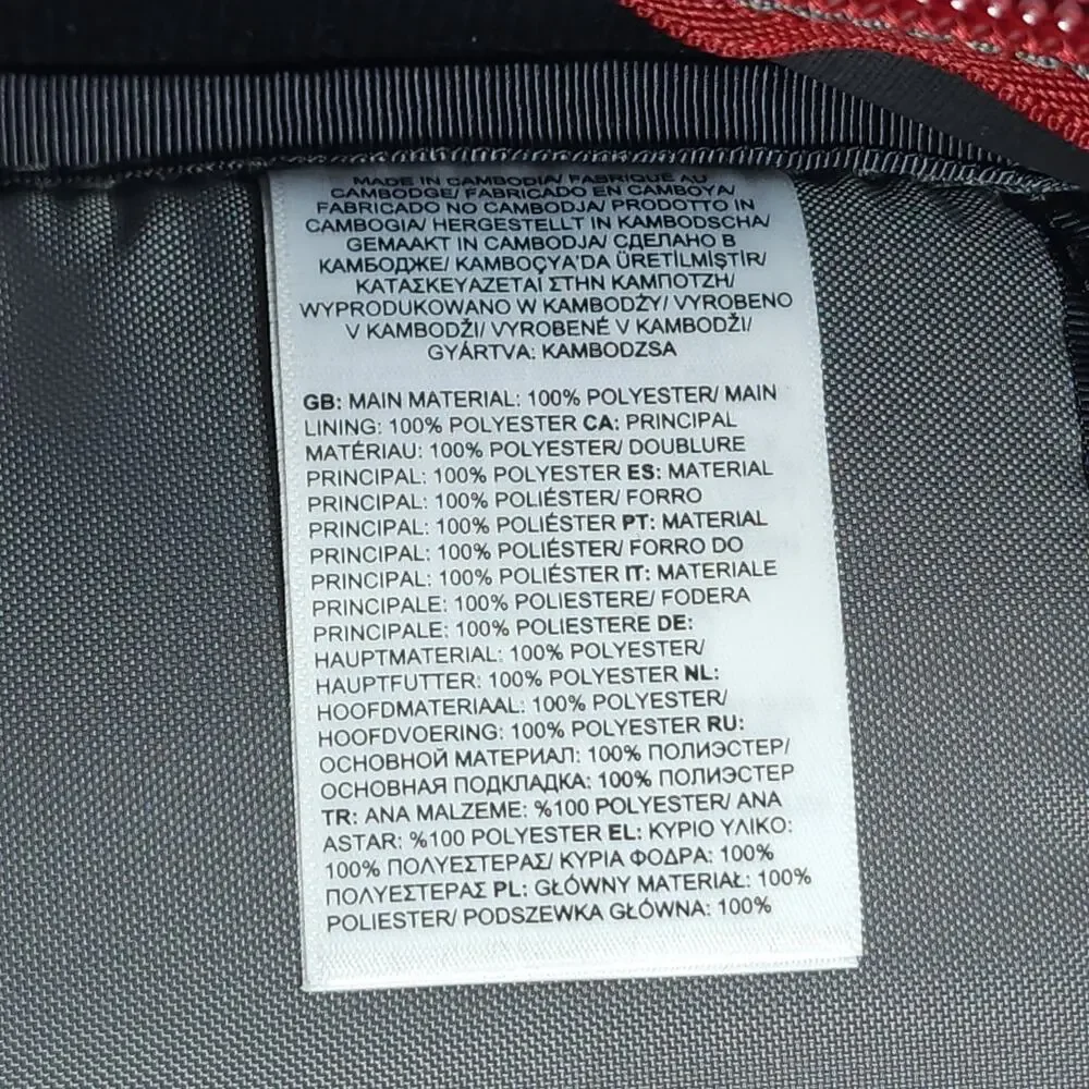 The North Face 29L Gray Red Company Logo Padded School Laptop Outdoor Backpack
